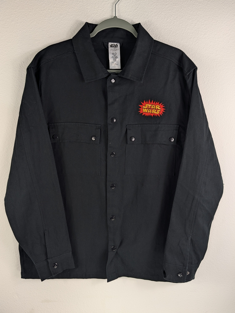 Star Wars Men's Black Workshirt Jacket with Chest Logo